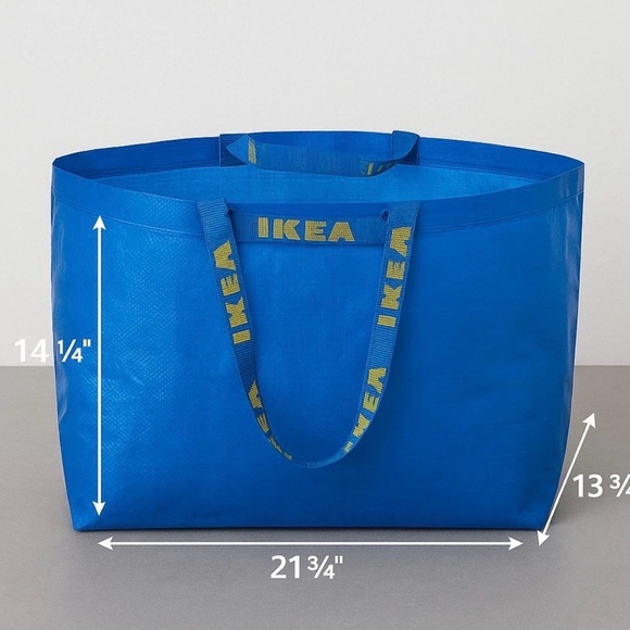 3 sturdy blue Ikea Frakta Bags storage holiday storage spring cleaning toy new - Picture 15 of 15